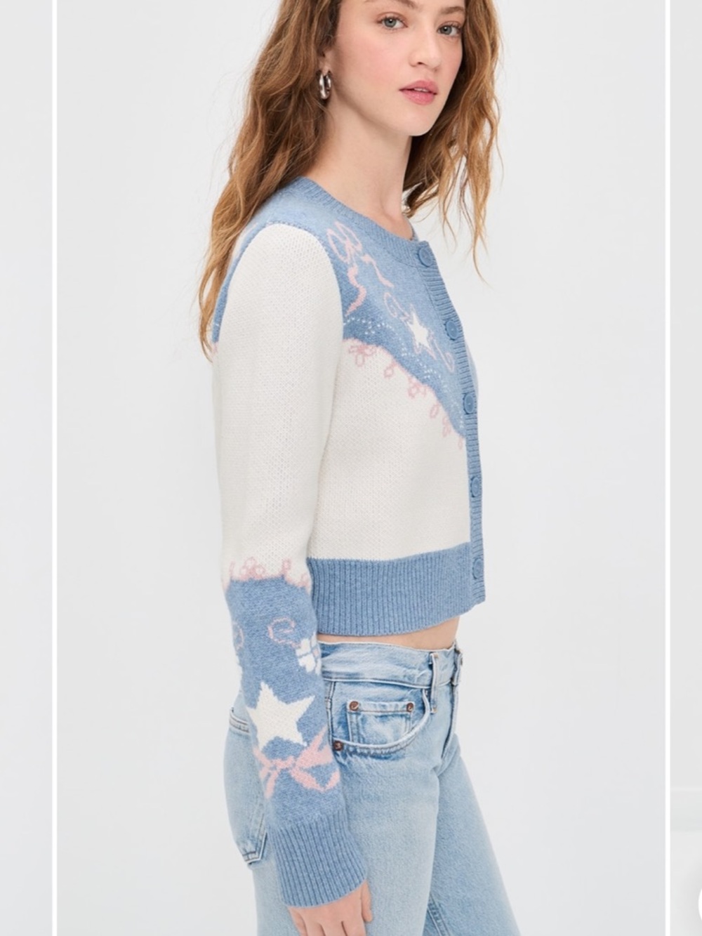 Loveshack Fancy Leyah Western l Cardigan Sweater - Picture 3 of 9